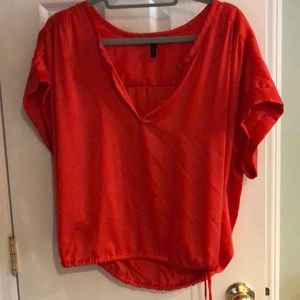 BCBGMAXAZRIA deep v neck top